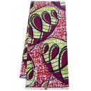 Red Rollercoaster Pattern Hollandais Vlisco Wax Material 