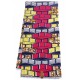 Pink and Yellow Brick Pattern Hollandais Vlisco Wax Material