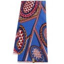 Blue Leaf Colony Pattern Hollandais Wax Material