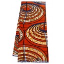 Orange UFO Landing Pattern Hollandais Vlisco Wax Material