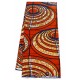 Orange UFO Landing Pattern Hollandais Vlisco Wax Material