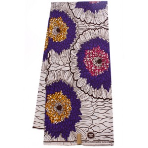 SH763 Purple Chrysanthemum Pattern Hollandais Wax Material