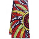  Orange Carnival Pattern Hollandais Vlisco Wax Material