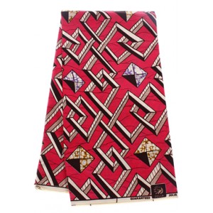 S514 Pink Tangled Squares Pattern Wax Material