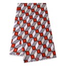 Orange and White Bleacher Pattern Wax Material