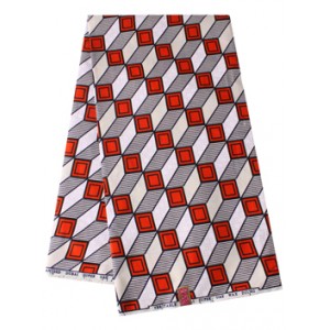 S553 Orange and White Bleacher Pattern Wax Material