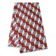 Orange and White Bleacher Pattern Wax Material